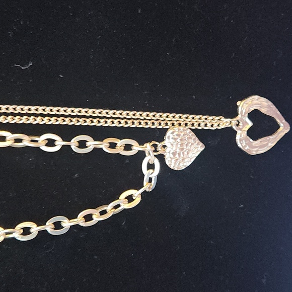 Double heart Neckless set. - Picture 3 of 4